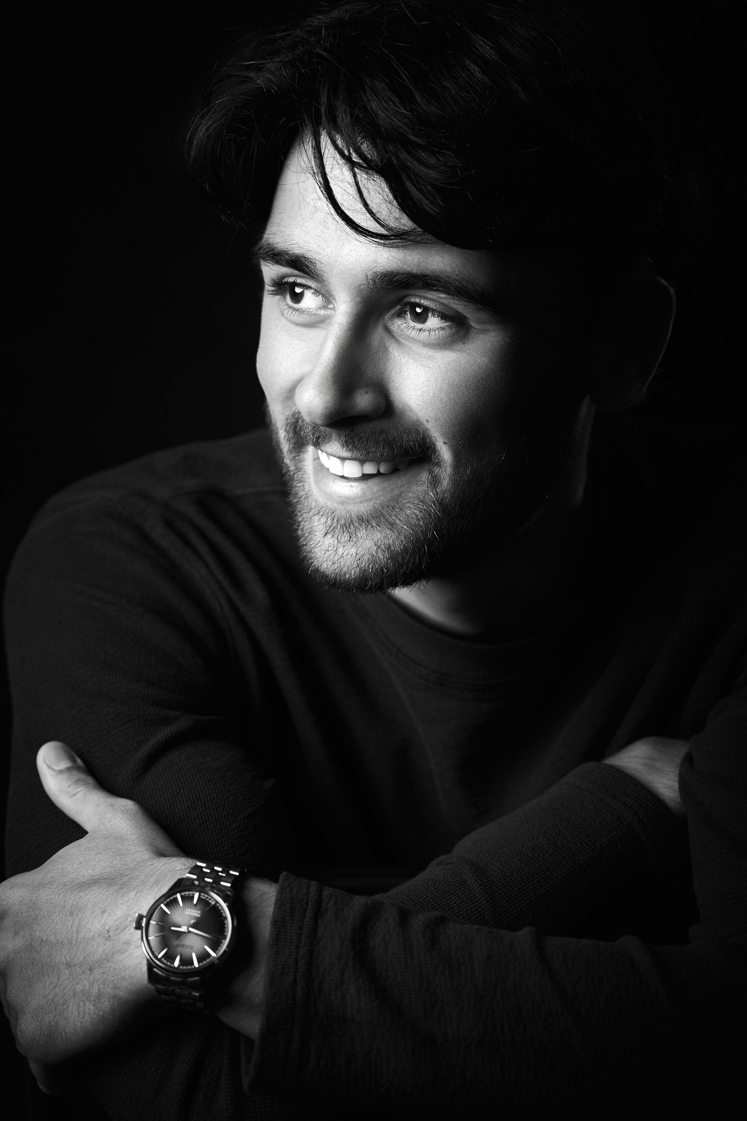 A series of black and white headshot for an actor shot by Studio TingTing in Sydney.