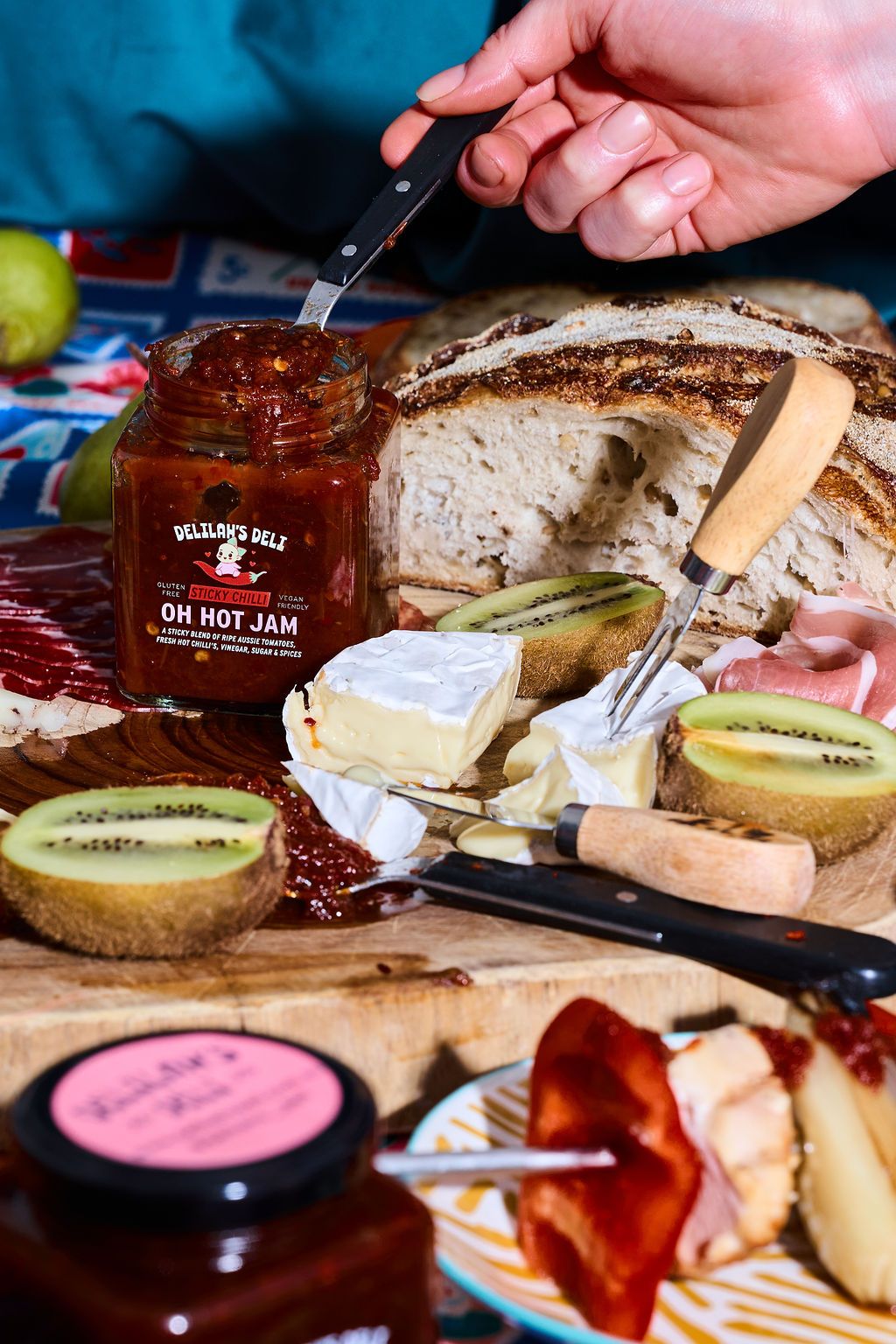 Delilah's Deli hot jam commercial product photography Sydney — food brand shoot by Studio TingTing