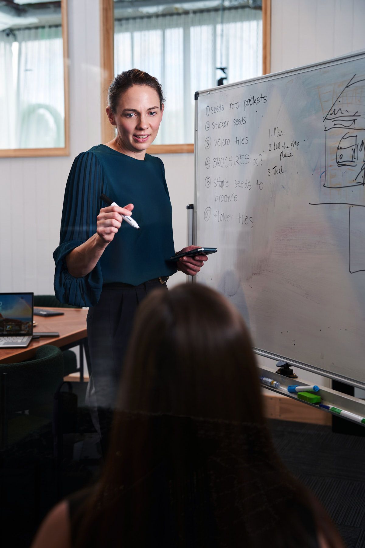 Corporate photography featuring professional presenting at team training session Sydney by Studio TingTing.