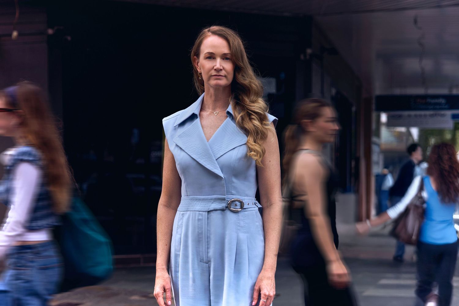 Female executive coach posing for website and social media content by Studio TingTing in cronulla sydney on the street.