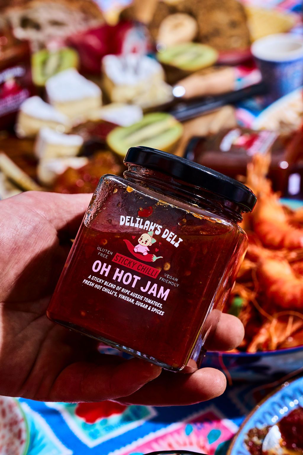 Delilah's Deli artisan jam commercial product photography Sydney — content creation by Studio TingTing.