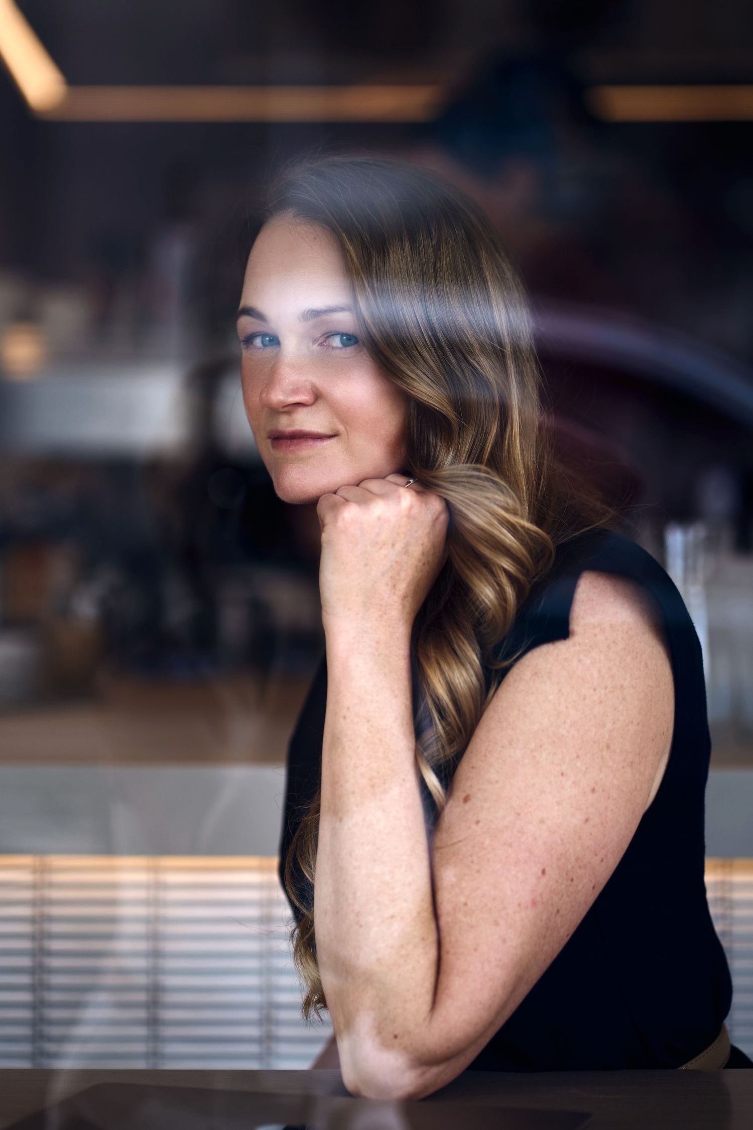 A sequence of branding photos of a female founder shot by Studio TingTing in Cronulla cafe in sydney.