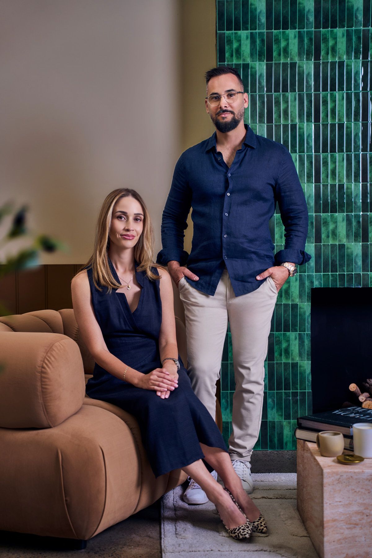 A duo founder posing for branding photo to use for website and social media. Shot by Studio TingTing in Sydney.