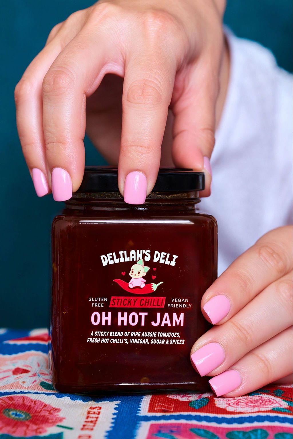 Delilah's Deli Oh Hot Jam lifestyle content creation Sydney — product brand shoot by Studio TingTing
