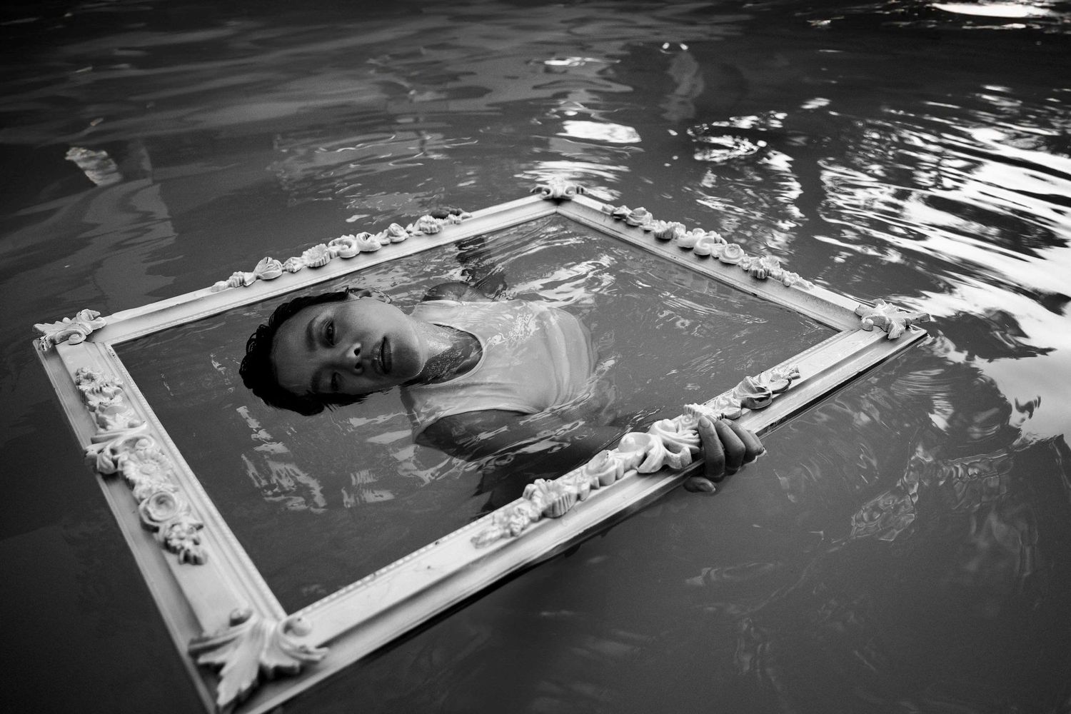 Sydney professional photographer Tammy TingTing posing for the camera. Thinking outside the box.