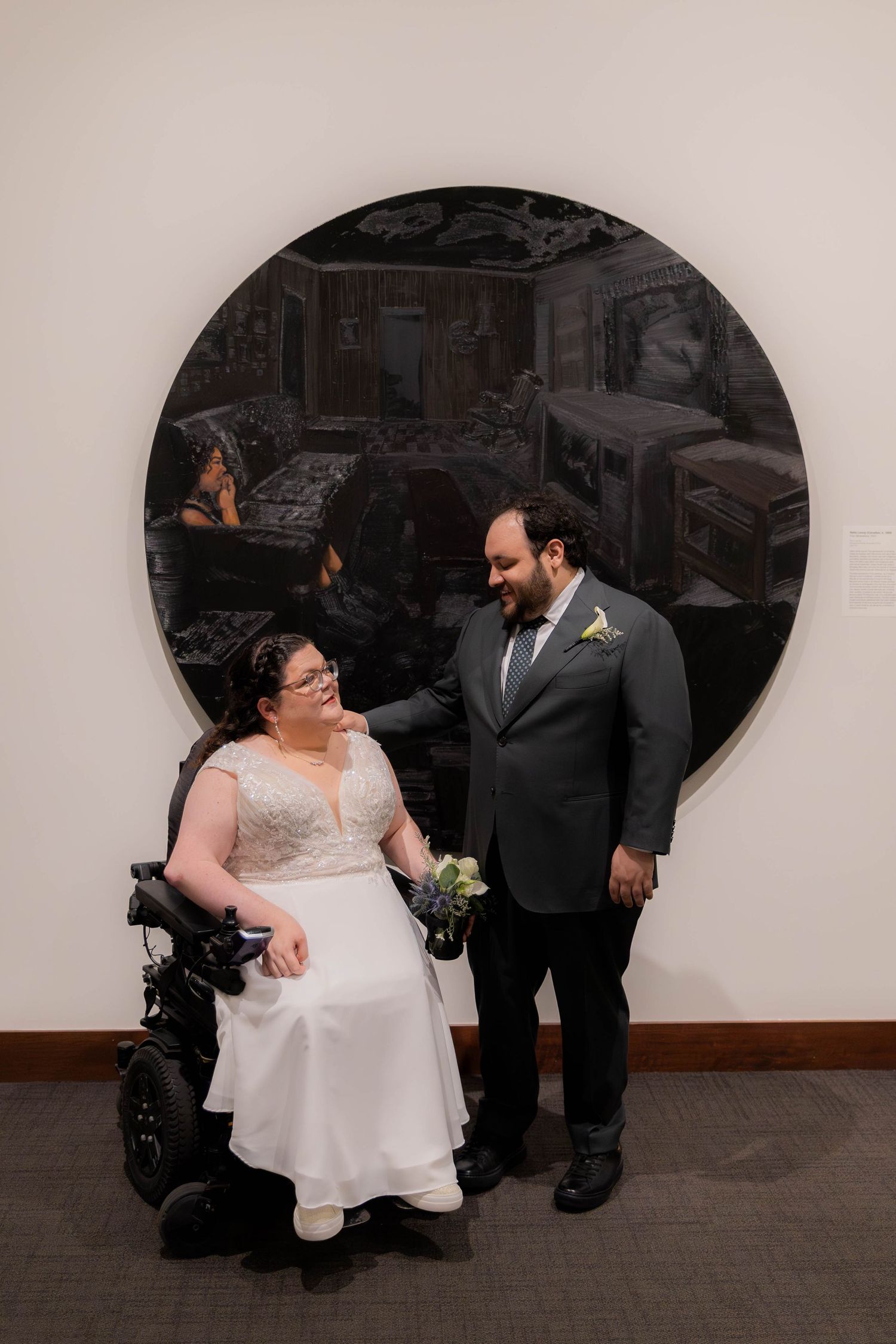 Husband and Wife Wedding Photography Team Fireside Sparrow Photography. Art Museum Wedding Photos, Montclair, NJ. Artful Wedding Photography