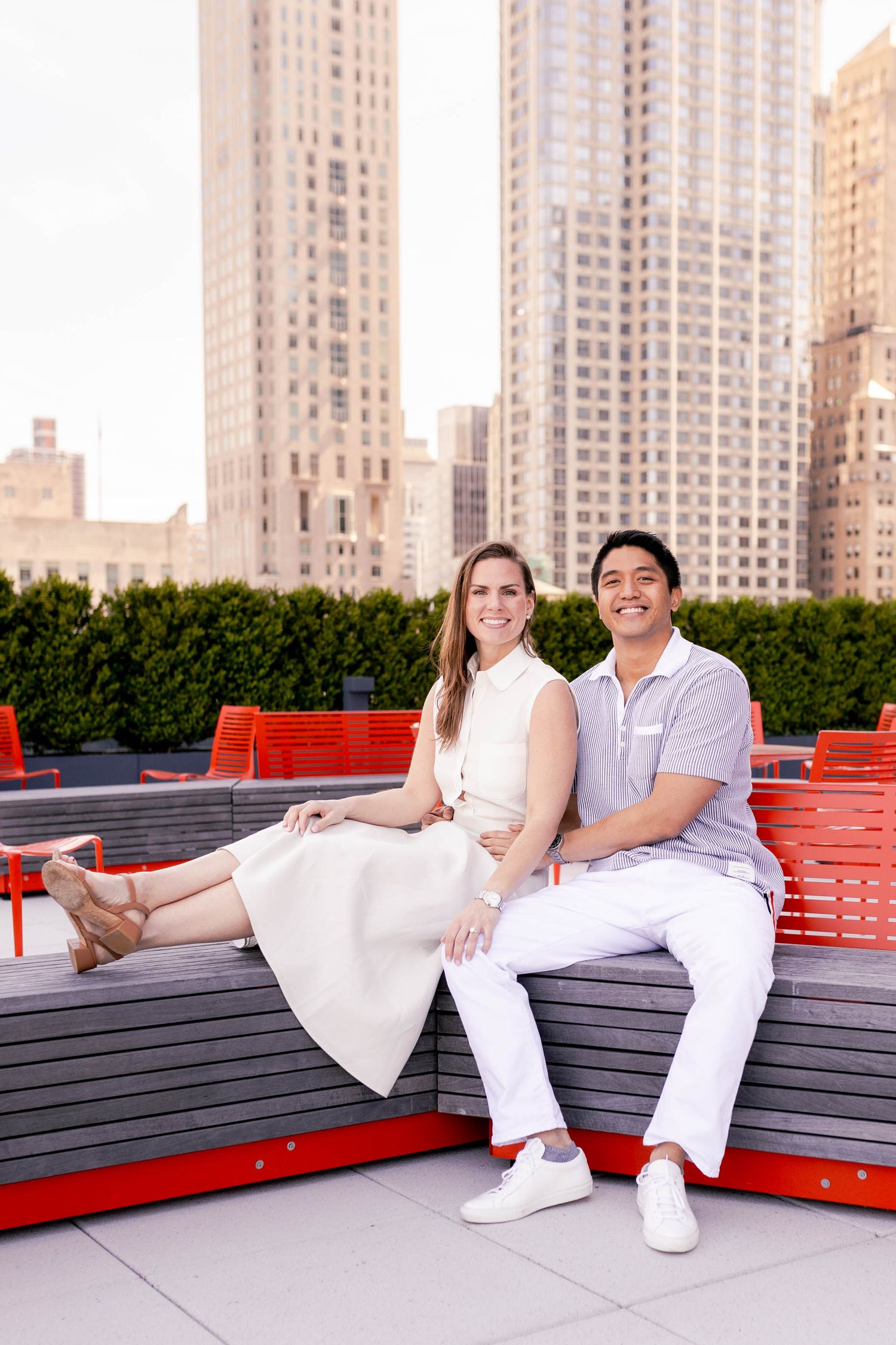 Engagement Session by Husband and Wife Wedding Photography Team Fireside Sparrow Photography. World Trade Center. NYC