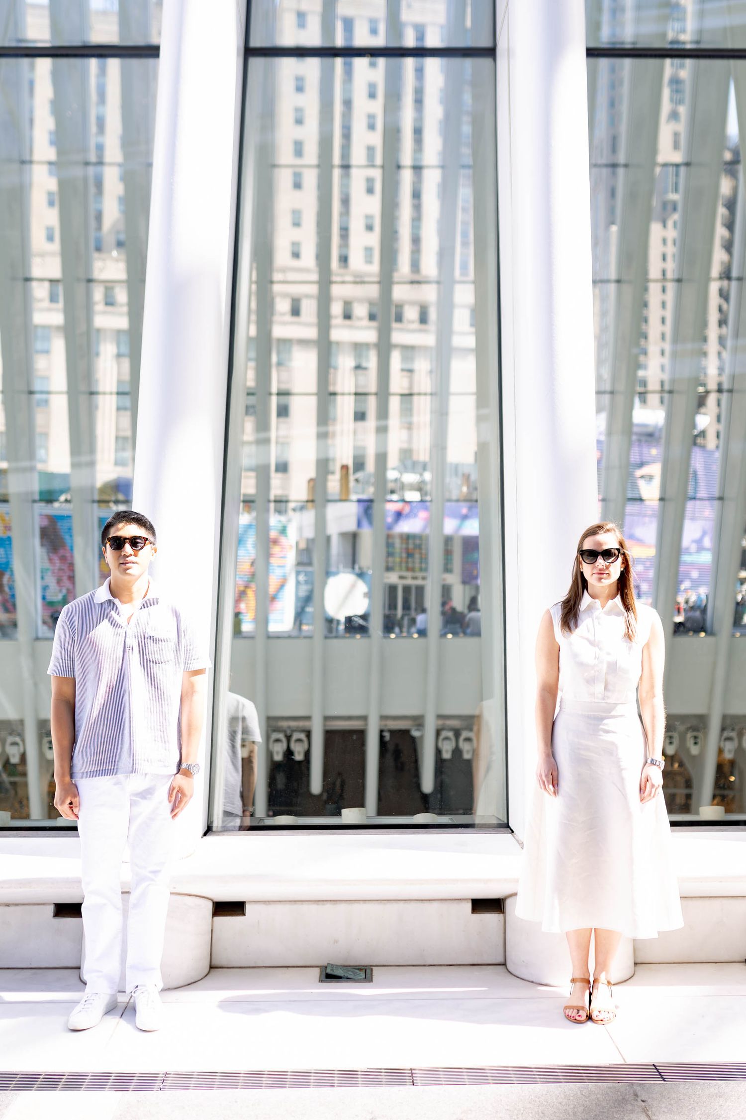 Engagement Session by Husband and Wife Wedding Photography Team Fireside Sparrow Photography. World Trade Center. NYC