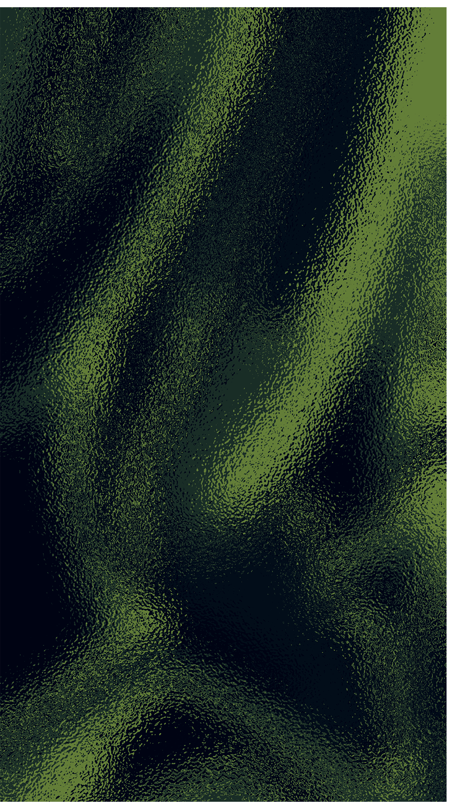 Close-up of dark green textured glass with flowing wave-like patterns creating a rich, abstract emerald surface.