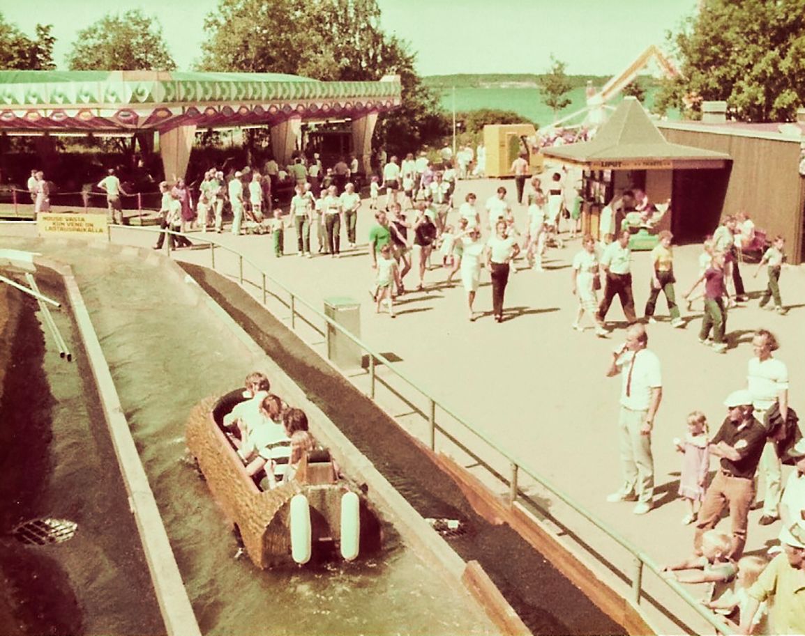 Tampereen Särkäniemen tukkijoki 1980.