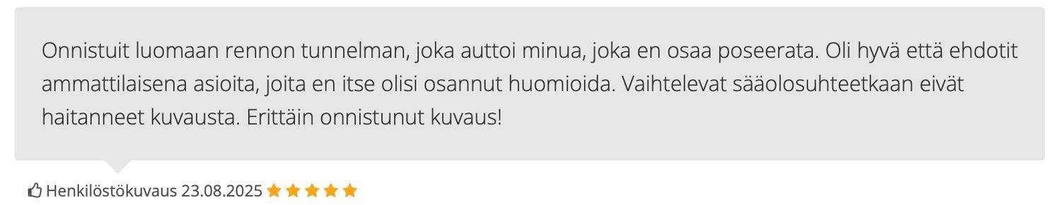 Viiden tähden palaute
