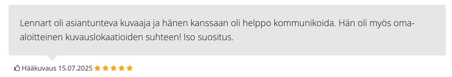 Viiden tähden palaute