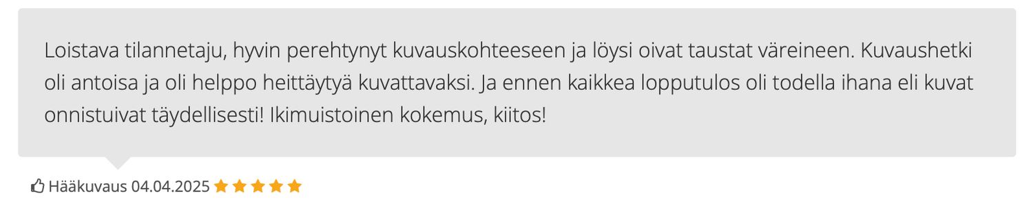 Viiden tähden palaute