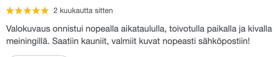Viiden tähden palaute