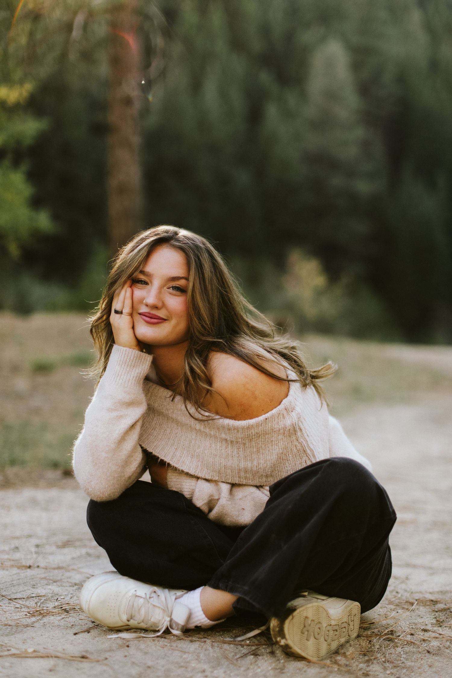 Senior photoshoot along the Robie Creek river near Boise