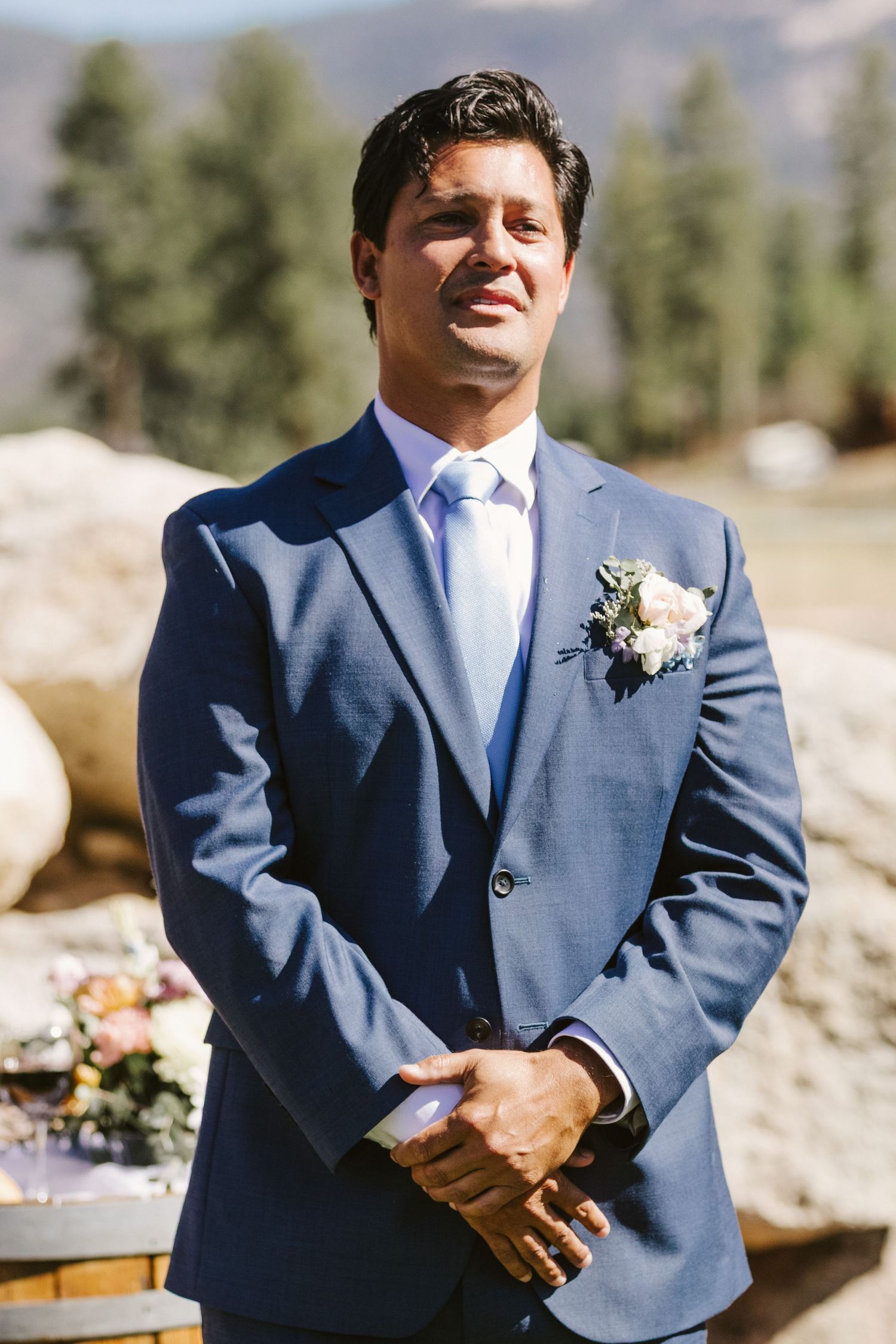 Photograph from wedding ceremony at Shay Meadow Ranch in Big Bear California