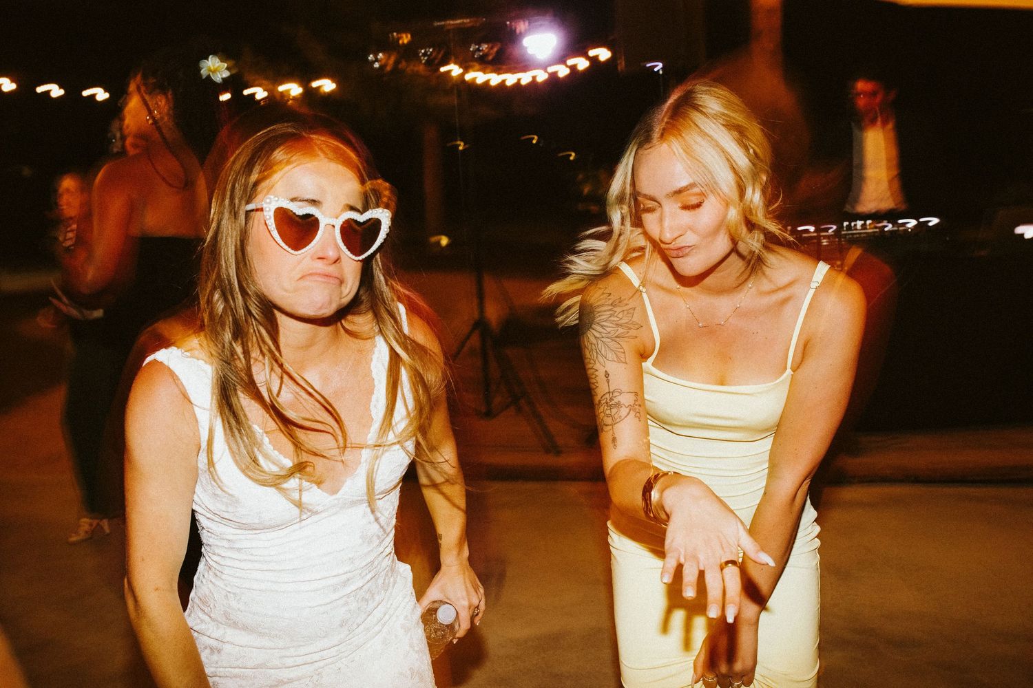Candid image of wedding reception at Shay Meadows Ranch in Big Bear California