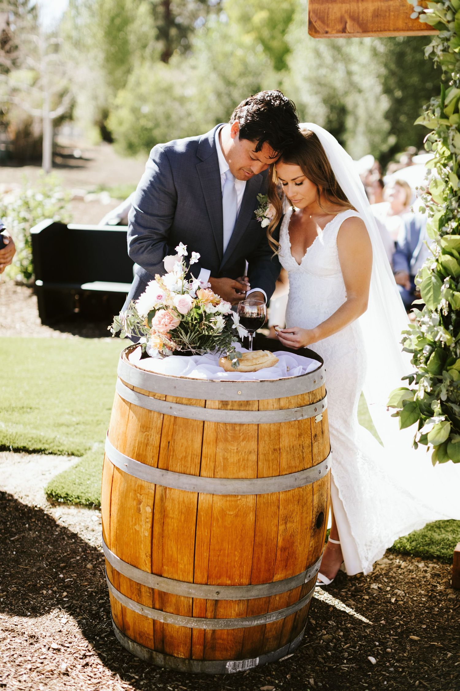 Photograph from wedding ceremony at Shay Meadow Ranch in Big Bear California