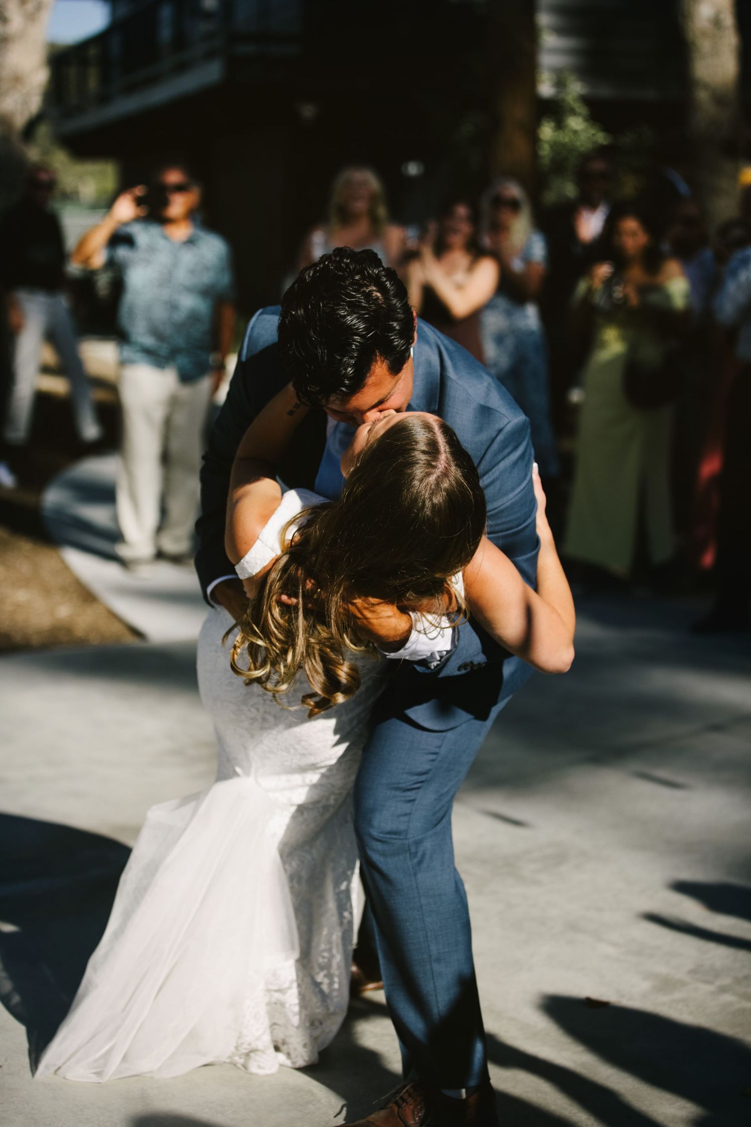 Candid photograph from wedding reception at Shay Meadow Ranch in Big Bear California