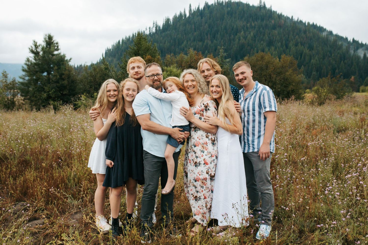 Family portrait in Cascade Idaho
