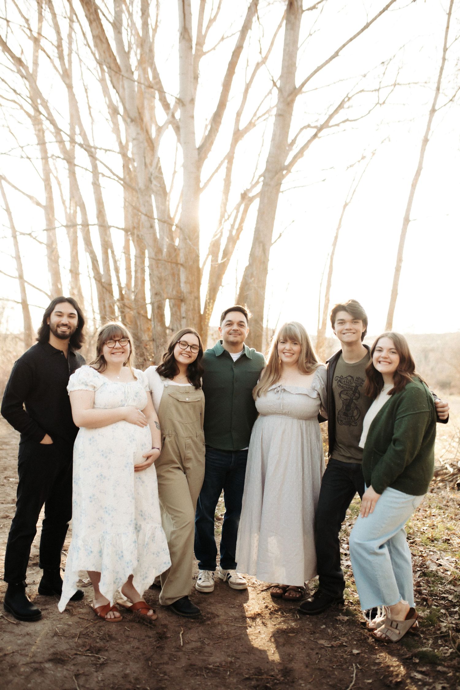 Family standing together for a photoshoot in Boise