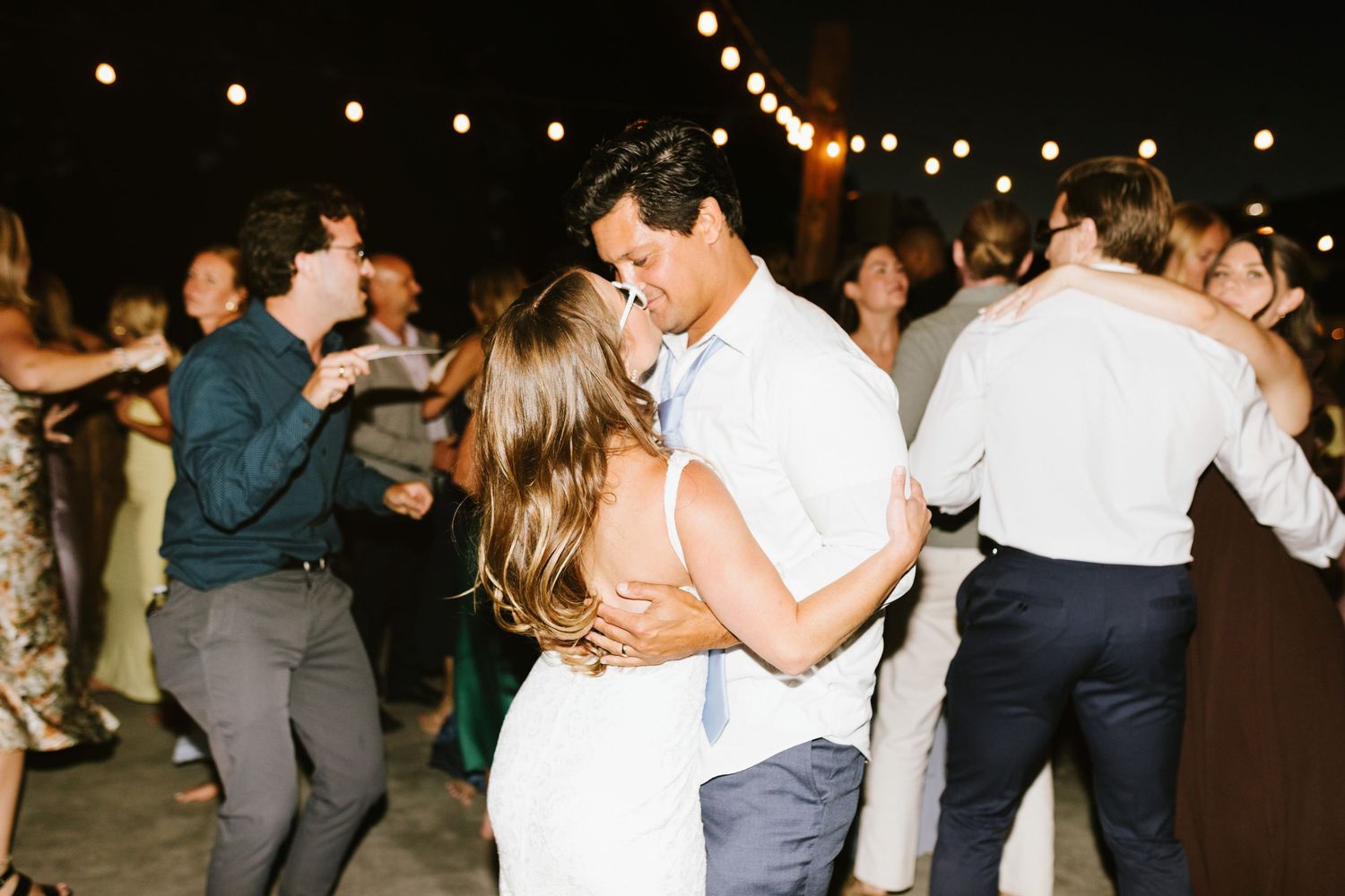 Candid image of wedding reception at Shay Meadows Ranch in Big Bear California