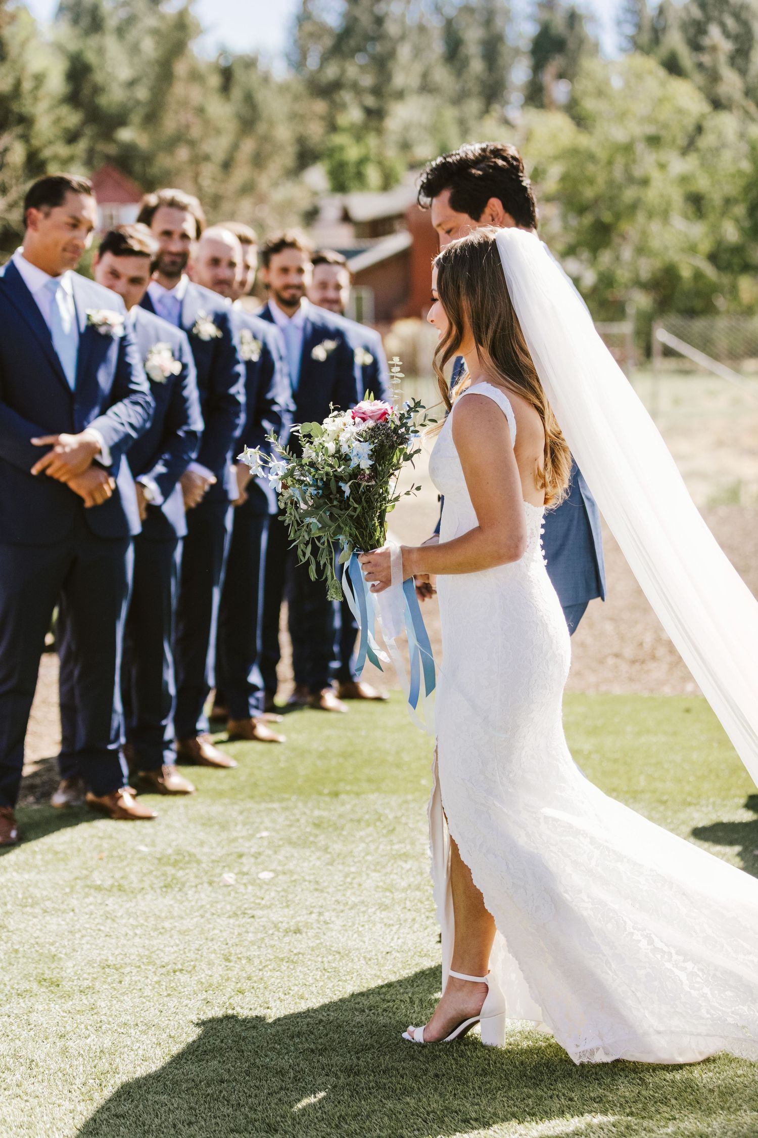 Photograph from wedding ceremony at Shay Meadow Ranch in Big Bear California