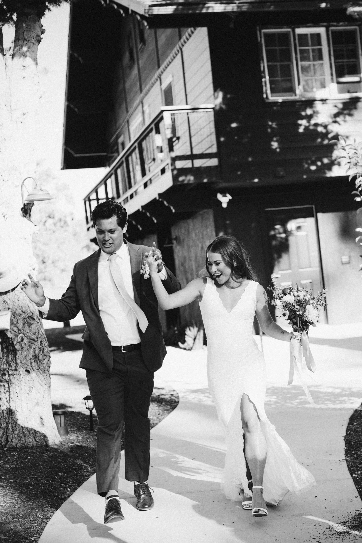 Candid photograph from wedding reception at Shay Meadow Ranch in Big Bear California