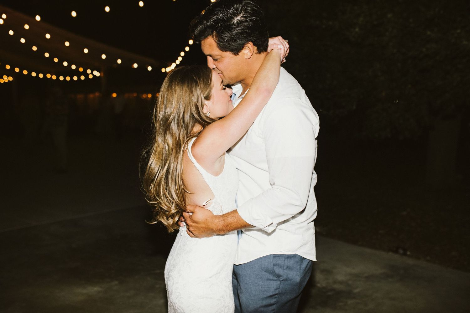 Bride and Groom candid image at their reception at Shay Meadow Ranch in Big Bear California