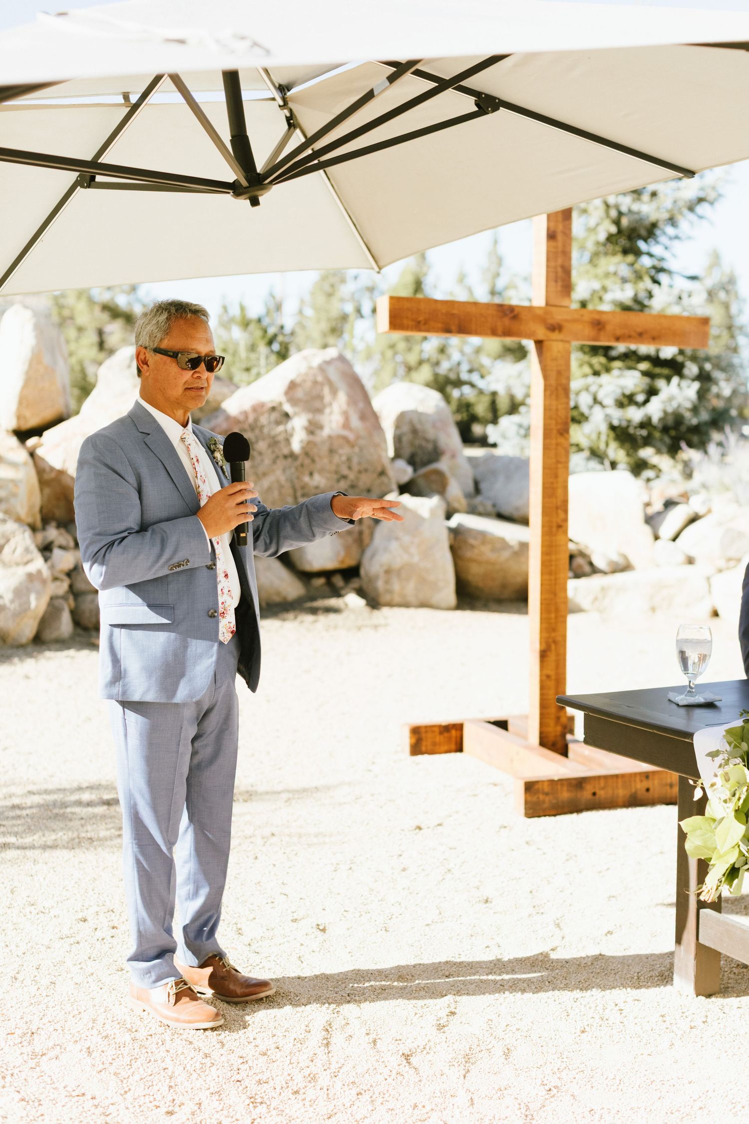 Candid photograph from wedding reception at Shay Meadow Ranch in Big Bear California