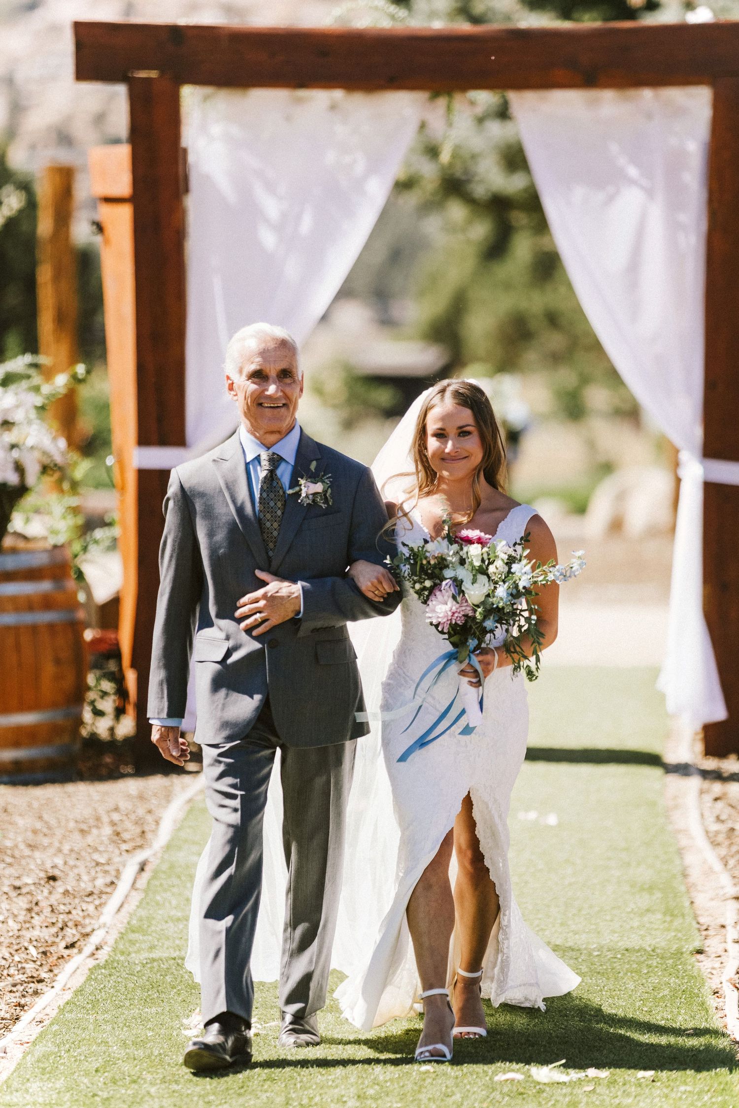 Photograph from wedding ceremony at Shay Meadow Ranch in Big Bear California