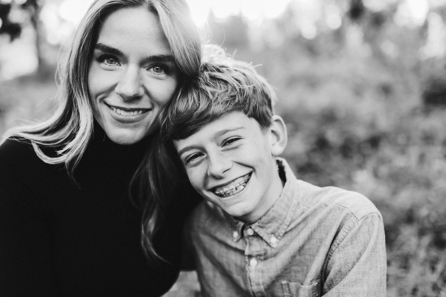 Portrait of a mother and her son in McCall