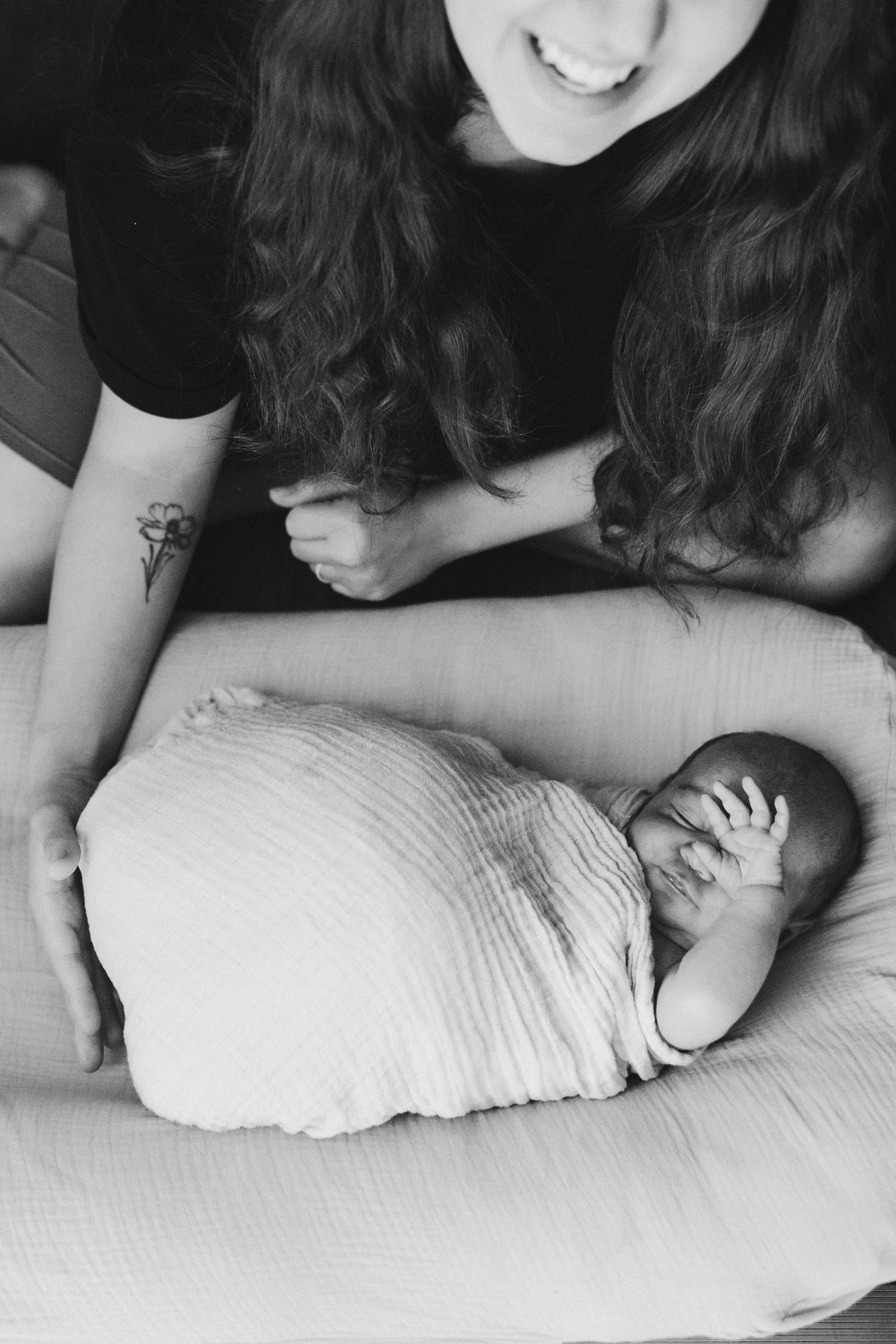 Newborn photoshoot at home in Boise