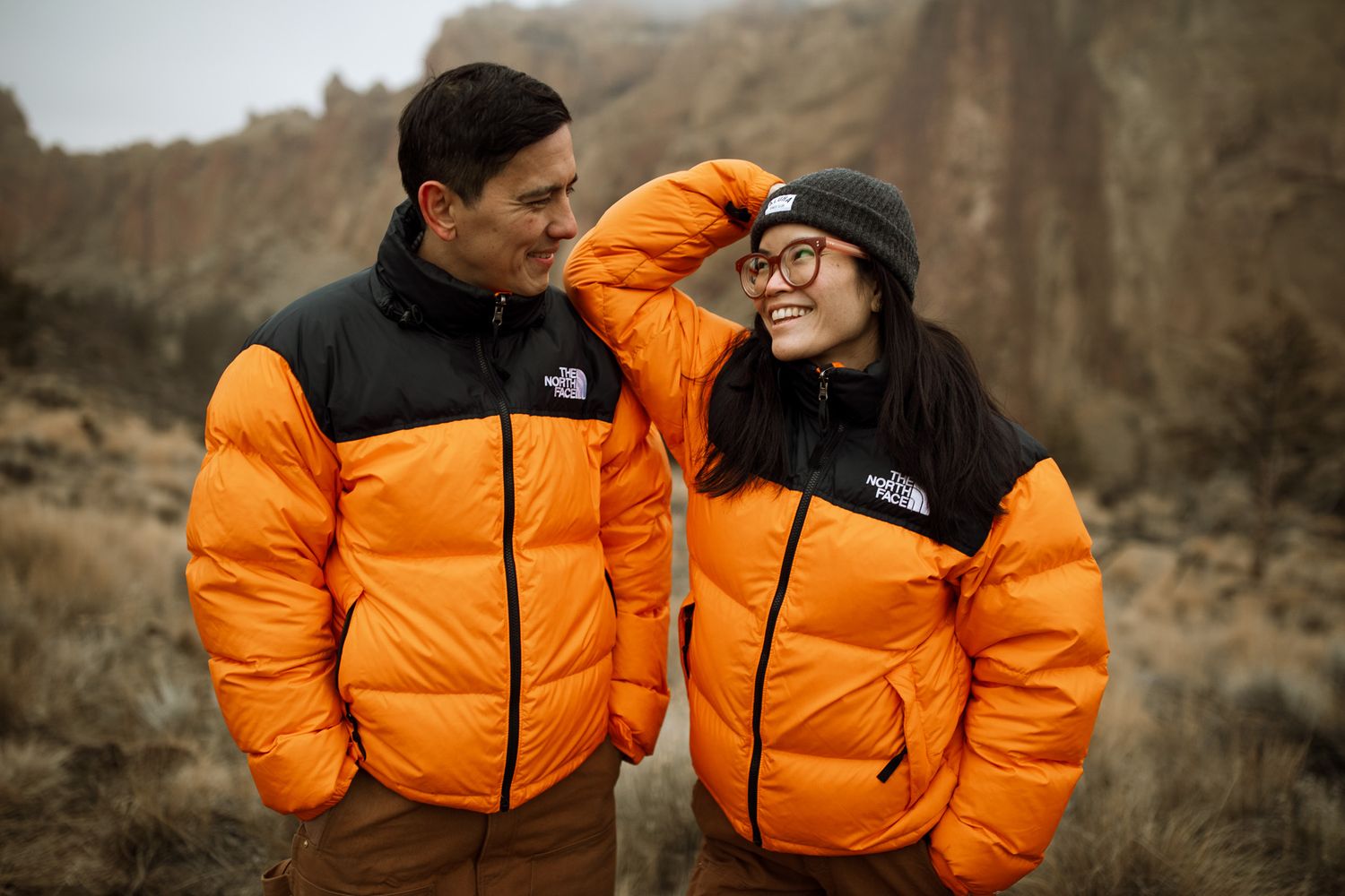 Couple posing together for a photo session in Redmond Oregon