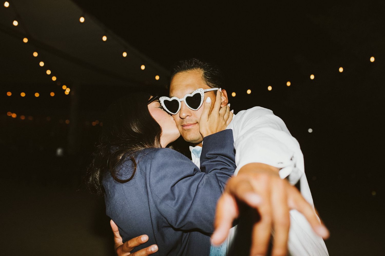 Candid image of wedding reception at Shay Meadows Ranch in Big Bear California