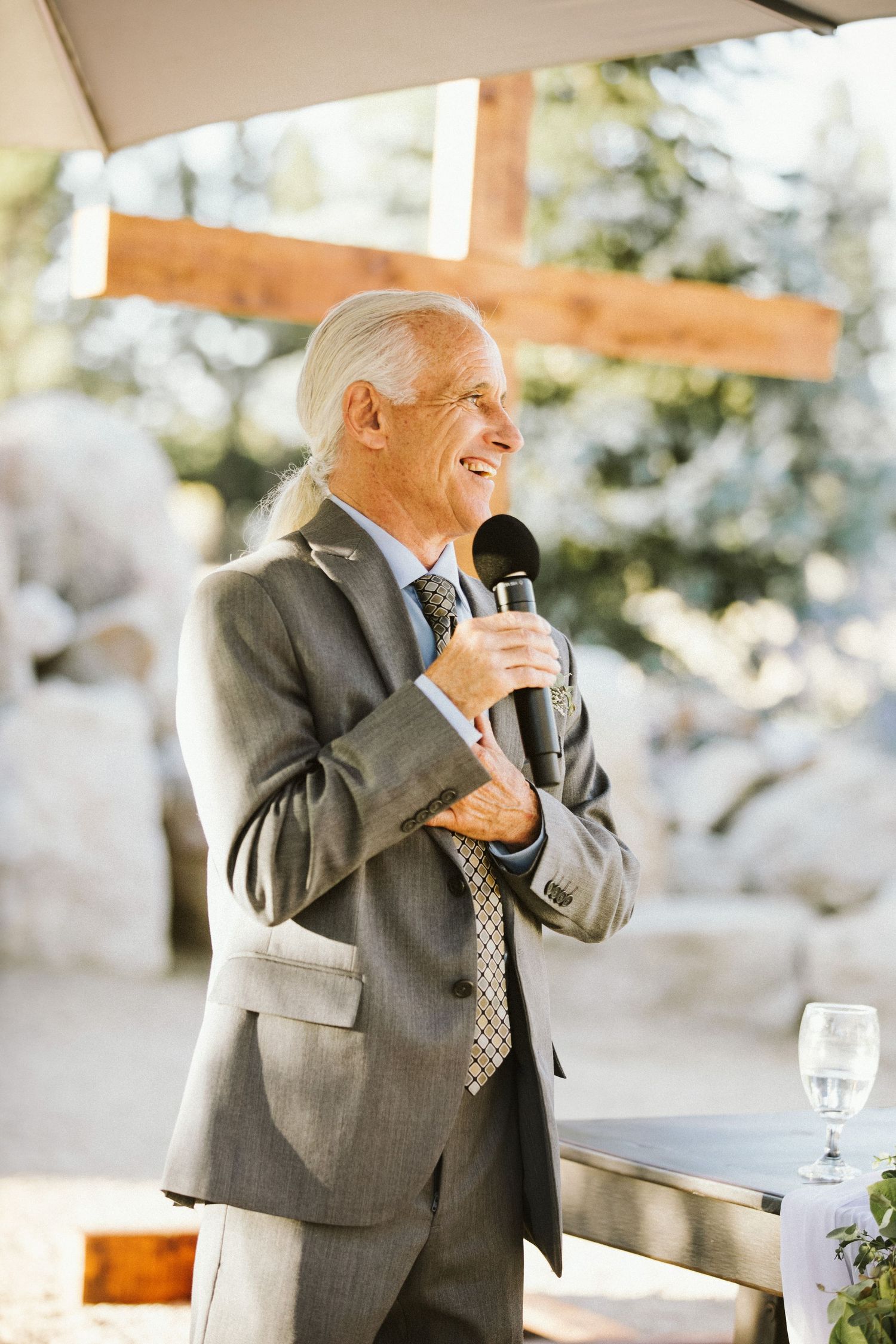 Candid photograph from wedding reception at Shay Meadow Ranch in Big Bear California