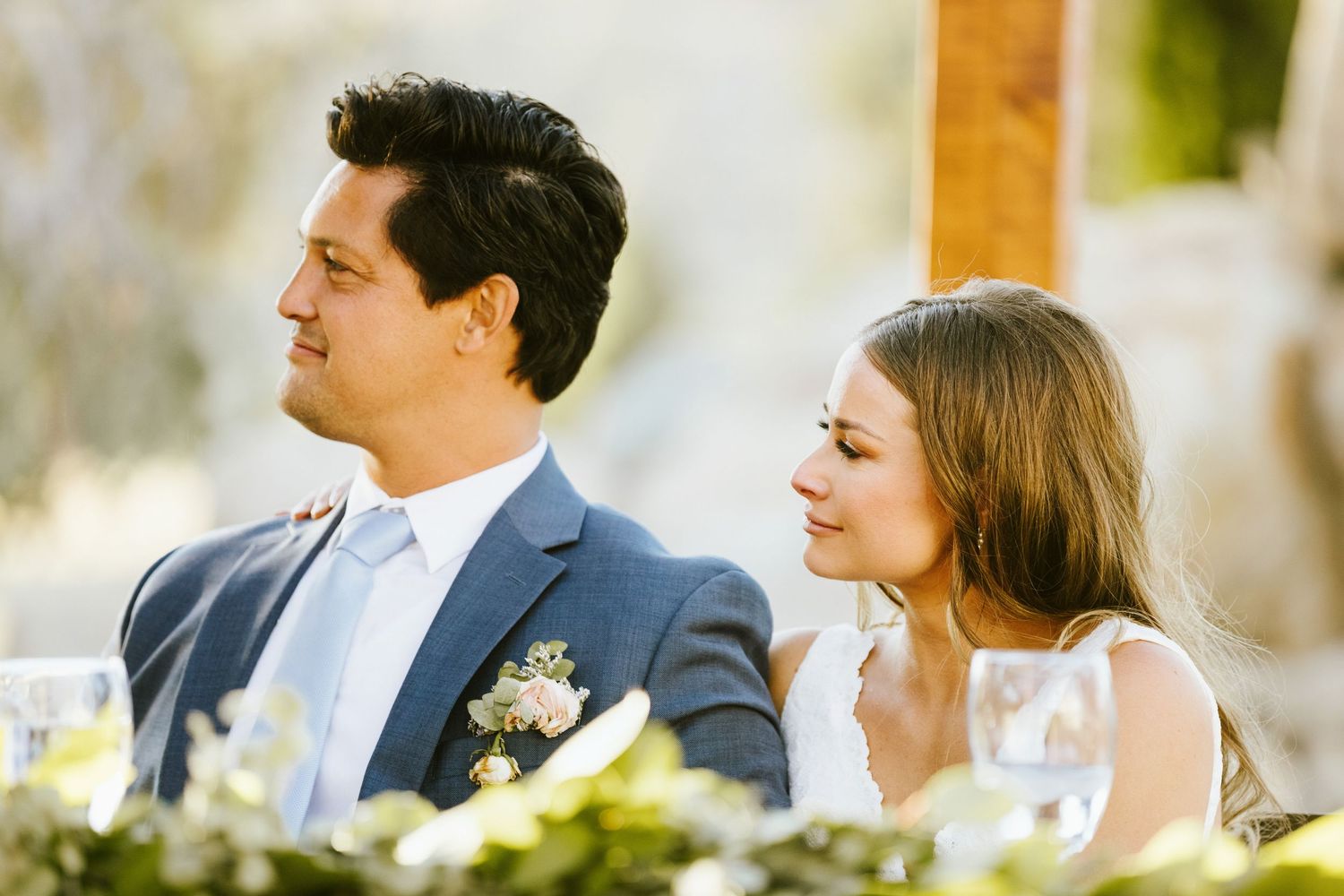 Candid photograph from wedding reception at Shay Meadow Ranch in Big Bear California