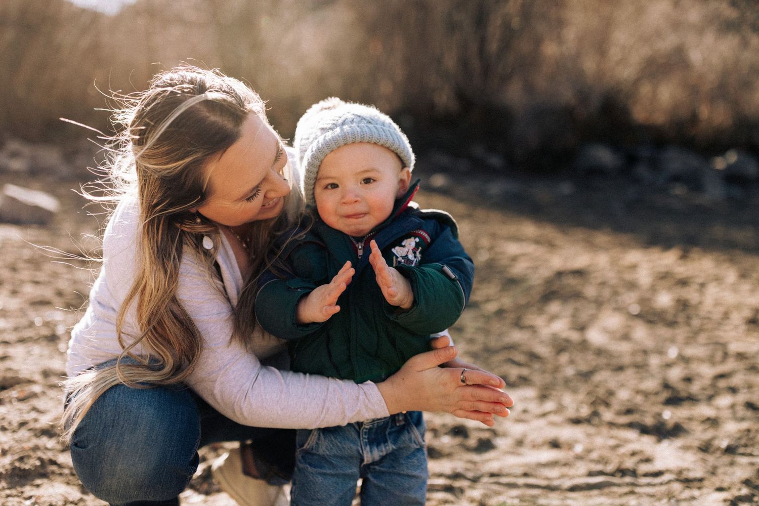 family photoshoot for mother and son near Boise