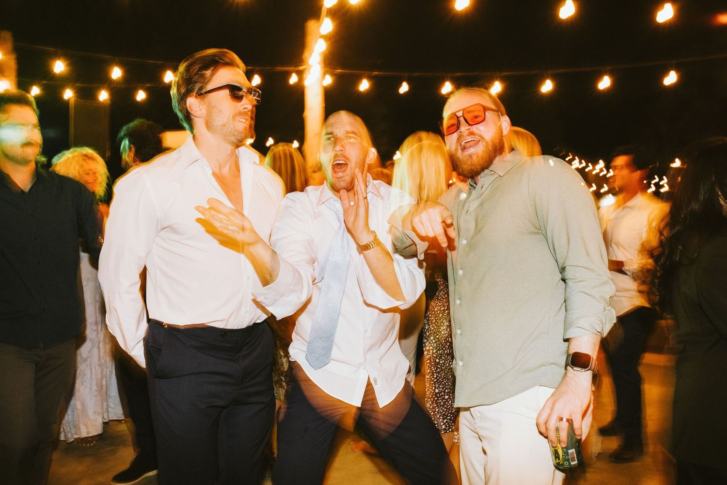 Candid image of wedding reception at Shay Meadows Ranch in Big Bear California