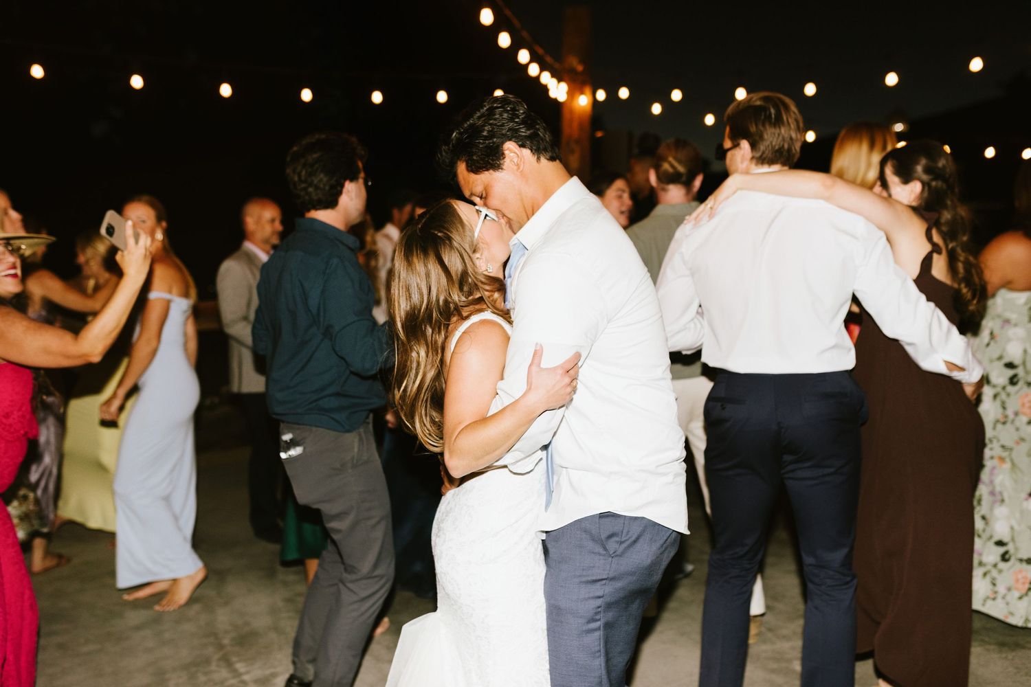 Candid image of wedding reception at Shay Meadows Ranch in Big Bear California