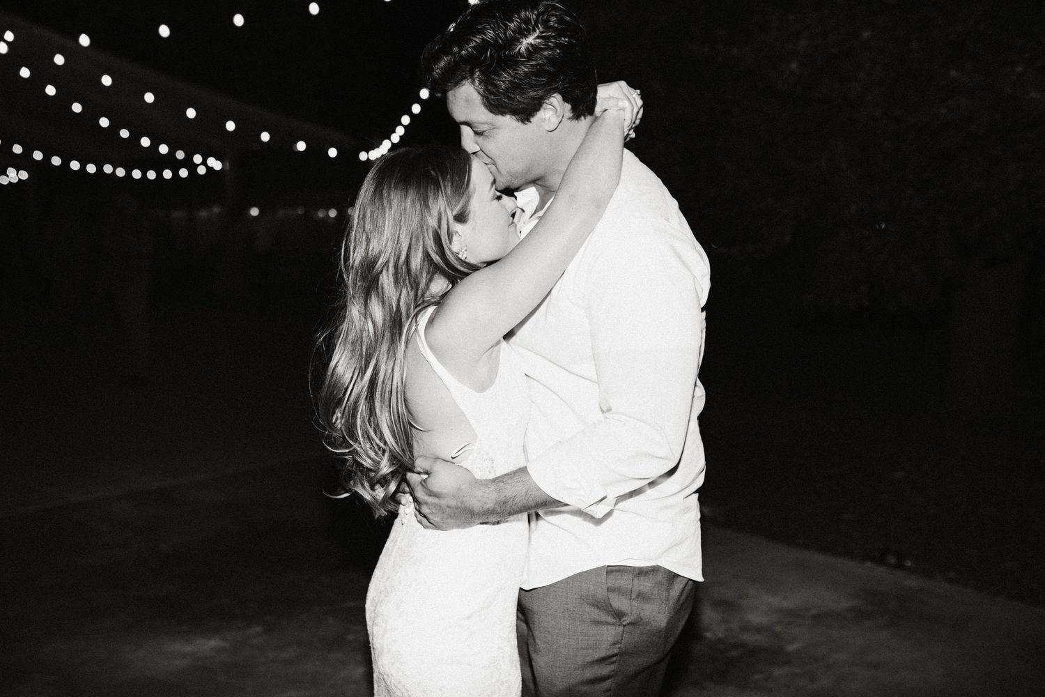 Bride and Groom candid image at their reception at Shay Meadow Ranch in Big Bear California