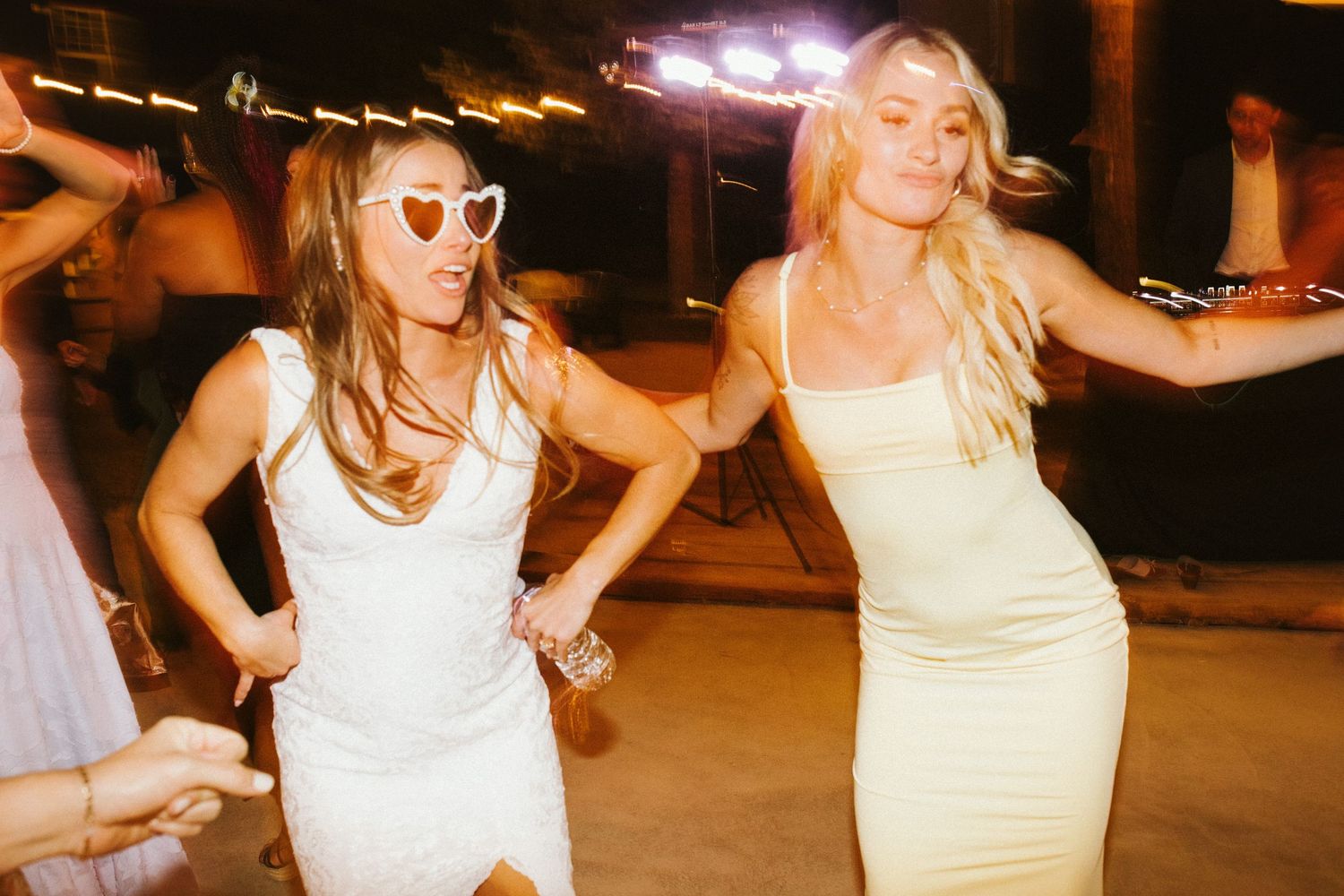 Candid image of wedding reception at Shay Meadows Ranch in Big Bear California