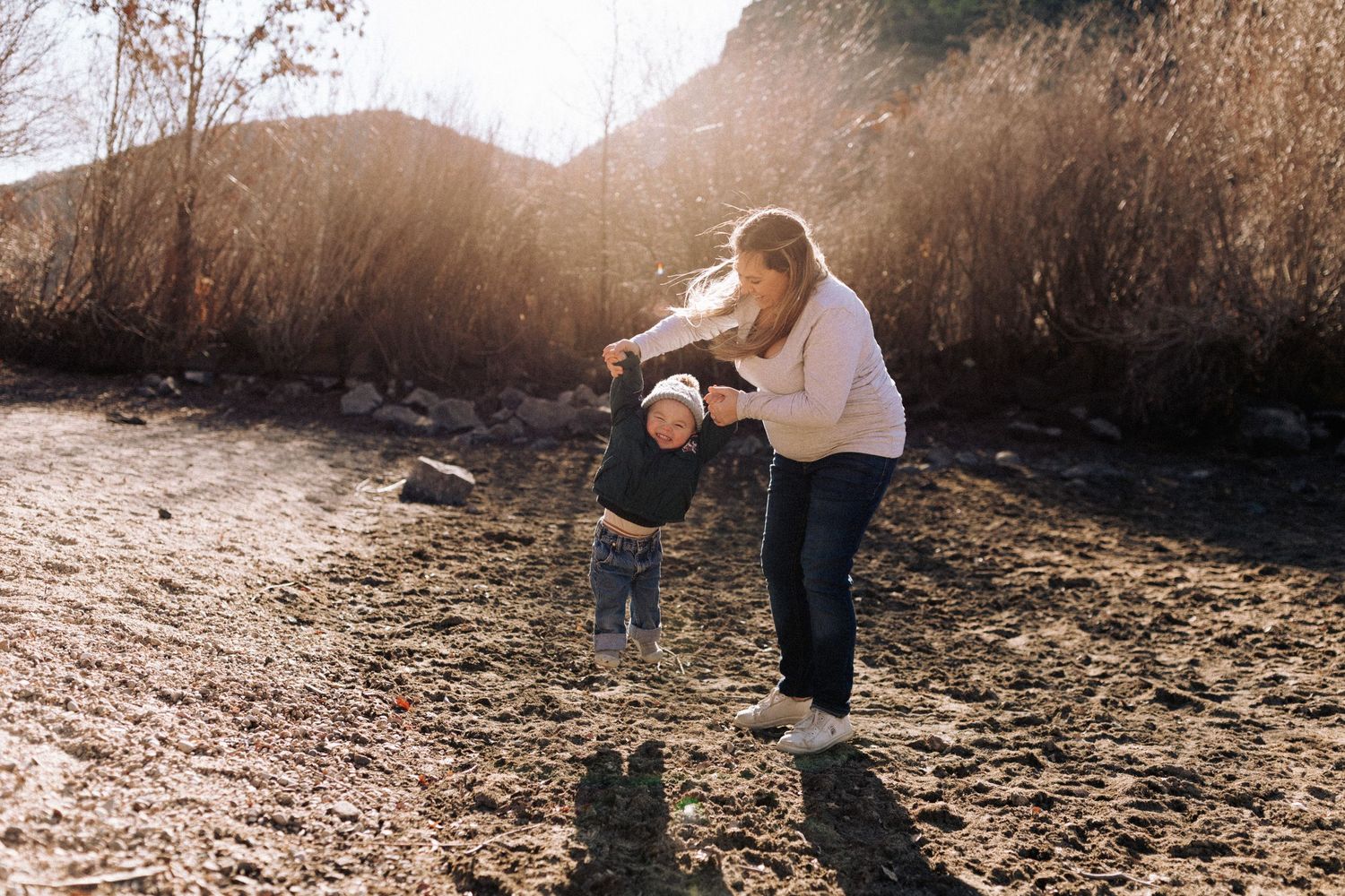 family photoshoot for mother and son near Boise