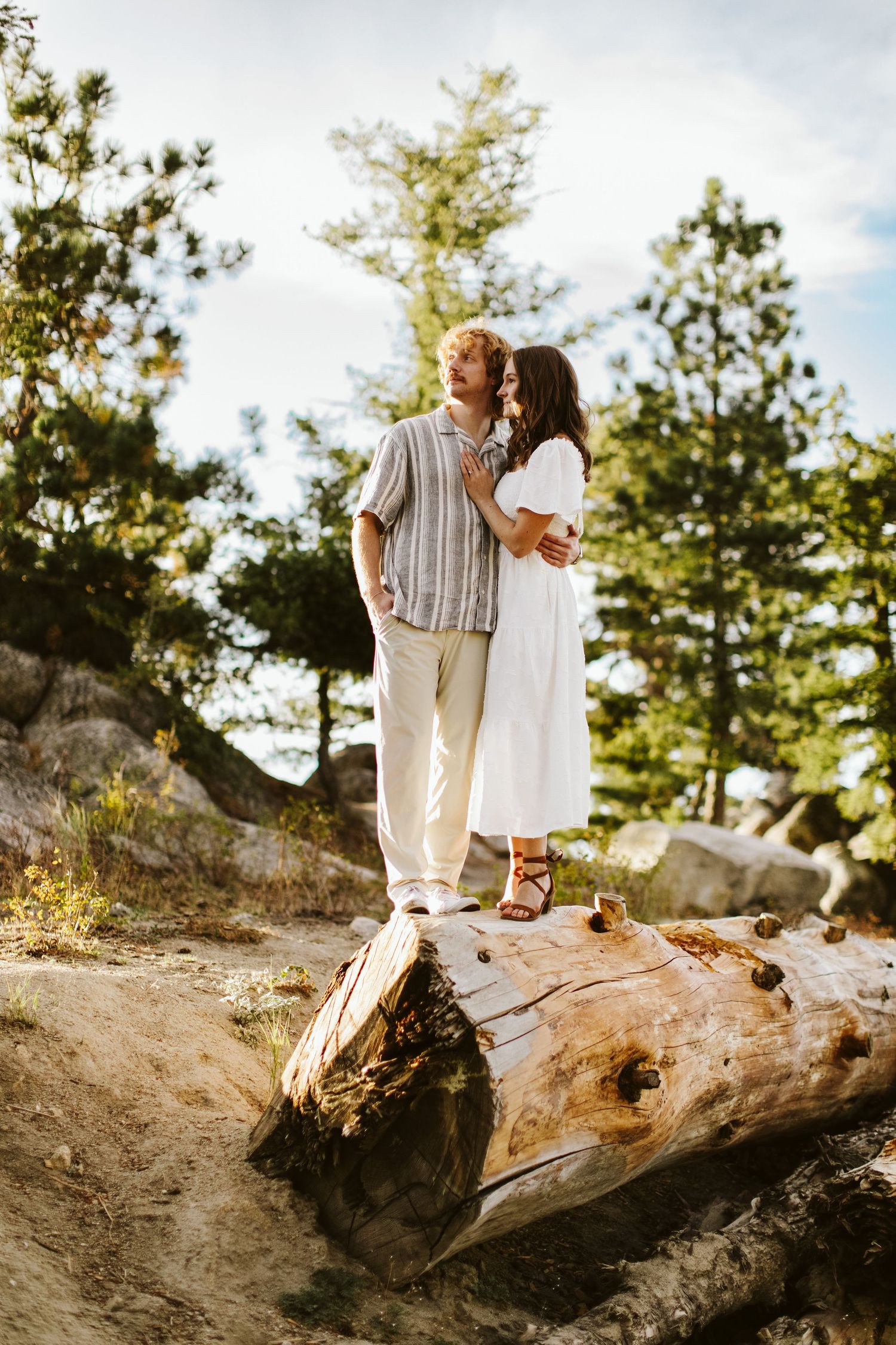 Engagement session at Bogus Basin near Boise
