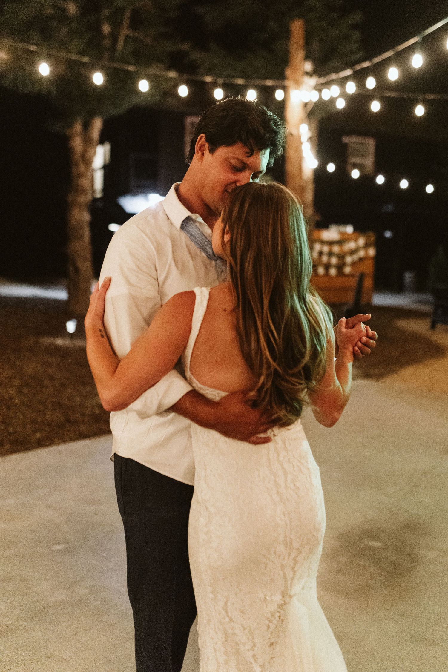 Bride and Groom candid image at their reception at Shay Meadow Ranch in Big Bear California
