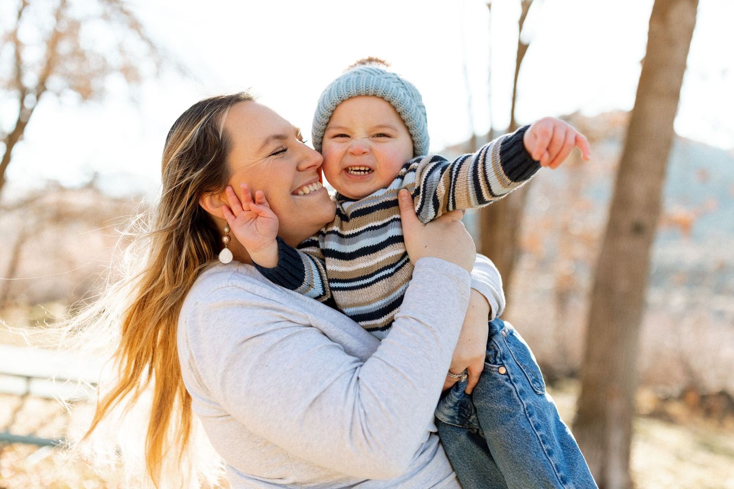 family photoshoot for mother and son near Boise