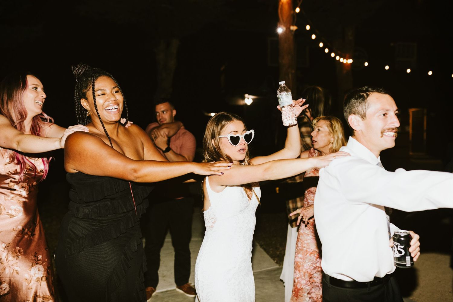 Candid image of wedding reception at Shay Meadows Ranch in Big Bear California