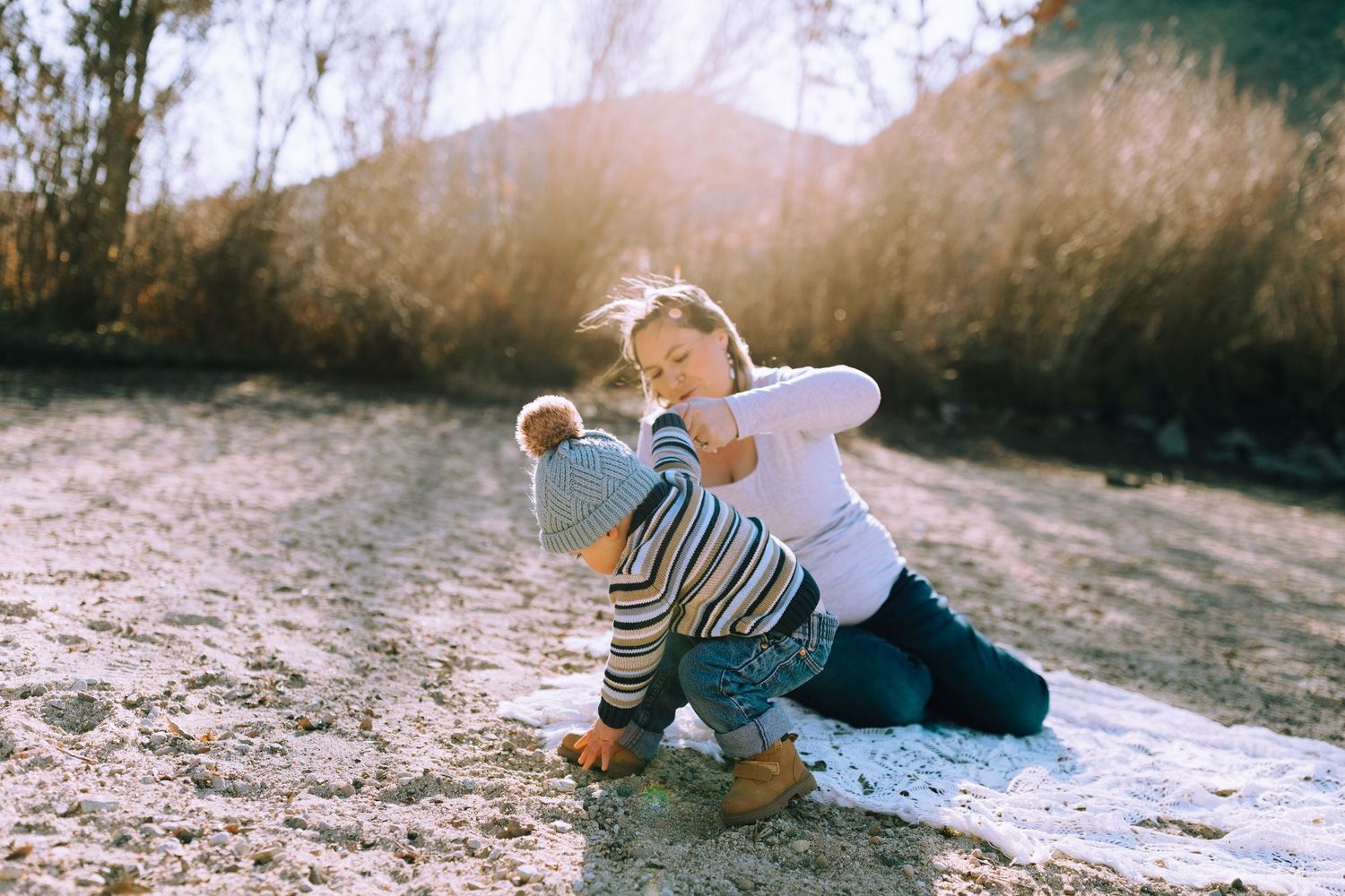 family photoshoot for mother and son near Boise