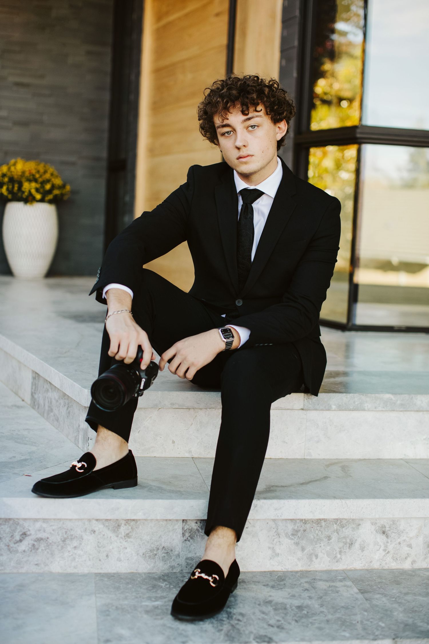 Senior portraits at home in Boise