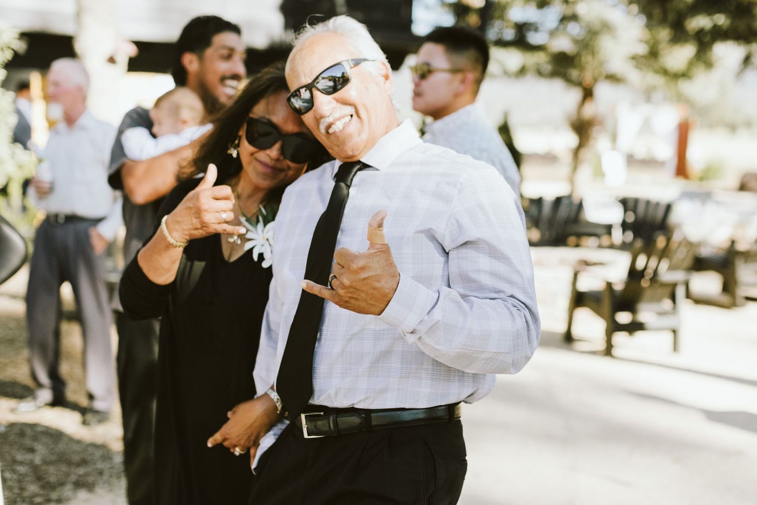 Candid photograph from wedding reception at Shay Meadow Ranch in Big Bear California